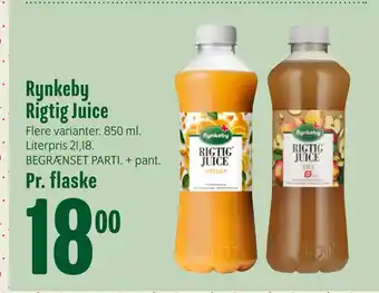 Min Købmand Rynkeby rigtig juice tilbud
