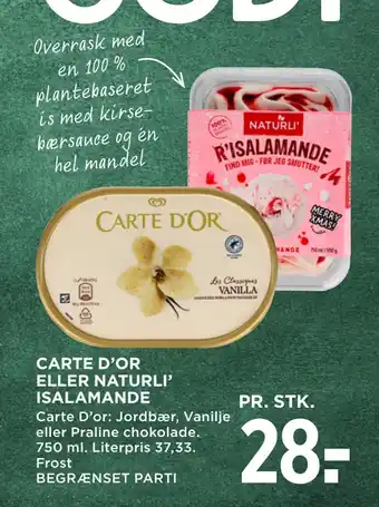 MENY Carte d'or eller naturli' isalamande tilbud