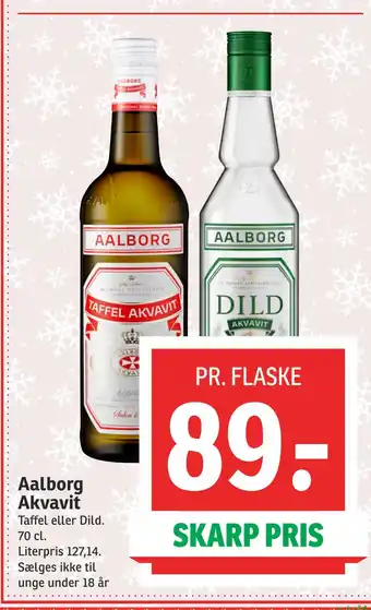 SPAR Aalborg akvavit tilbud