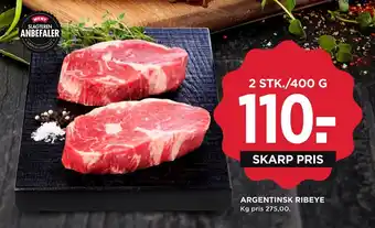 MENY Argentinsk ribeye tilbud