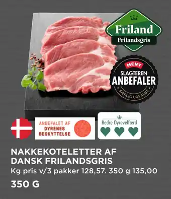 MENY Nakkekoteletter af dansk frilandsgris tilbud