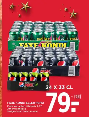 MENY Faxe kondi eller pepsi tilbud