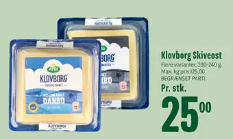 Min Købmand Klovborg skiveost tilbud