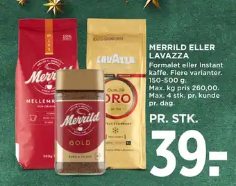 MENY Merrild eller lavazza tilbud