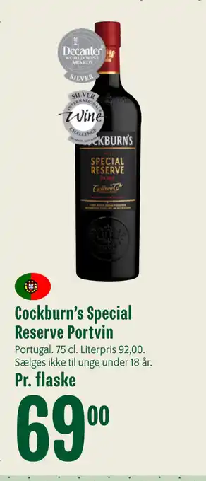 Min Købmand Cockburn’s special reserve portvin tilbud