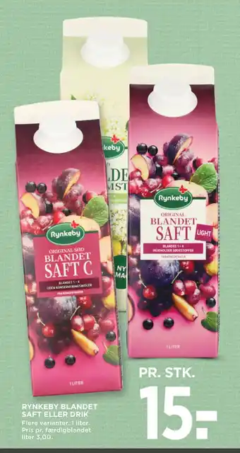 MENY Rynkeby blandet saft eller drik tilbud