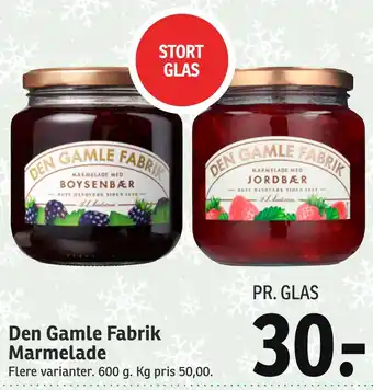 SPAR Den gamle fabrik marmelade tilbud
