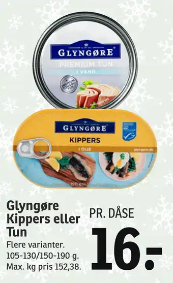 SPAR Glyngøre kippers eller tun tilbud