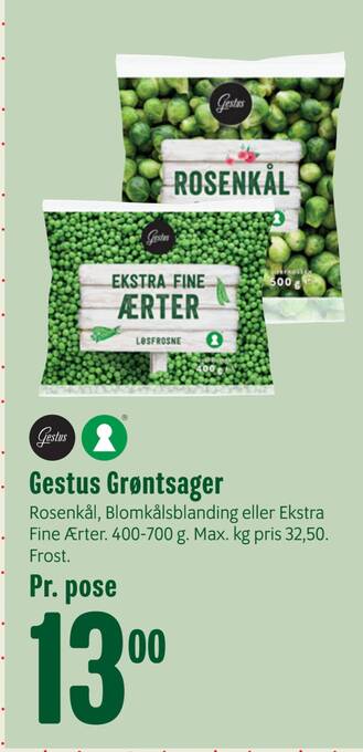 Min Købmand Gestus grøntsager tilbud