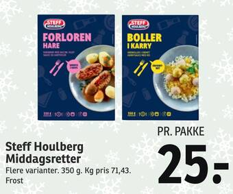 SPAR Steff houlberg middagsretter tilbud