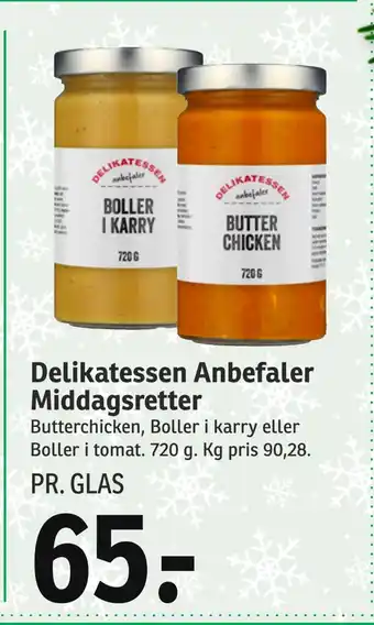 SPAR Delikatessen anbefaler middagsretter tilbud