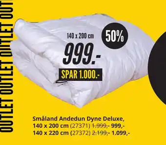 My Home Småland andedun dyne deluxe tilbud