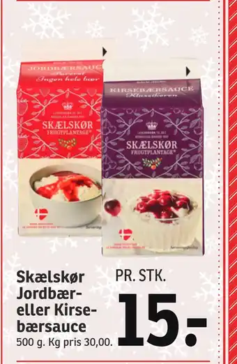 Skælskør jordbær- eller kirsebærsauce