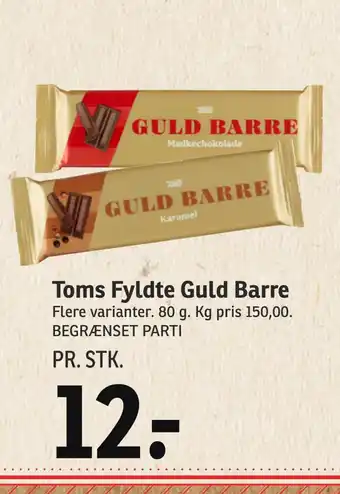 SPAR Toms fyldte guld barre tilbud