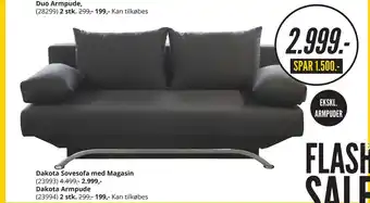 Dakota sovesofa med magasin