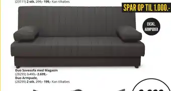 Duo sovesofa med magasin