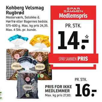 SPAR Kohberg velsmag rugbrød tilbud