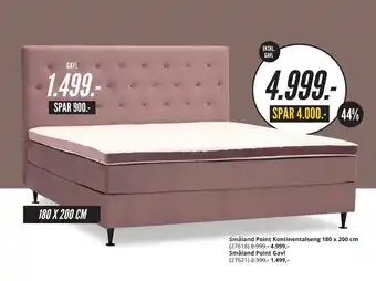 My Home Småland point kontinentalseng 180 x 200 cm tilbud