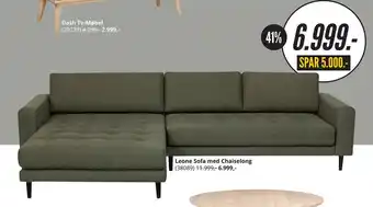 My Home Leone sofa med chaiselong tilbud