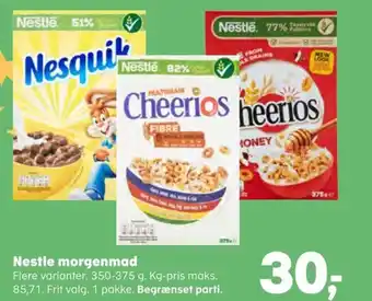 SuperBrugsen Nestle morgenmad tilbud