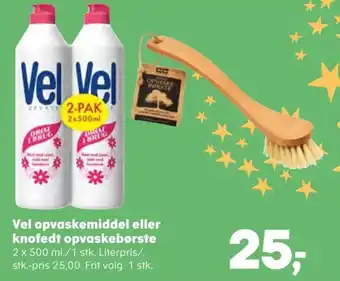 Vel opvaskemiddel eller knofedt opvaskebørste