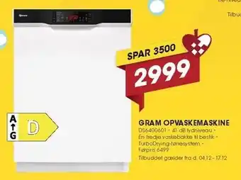 Gram opvaskemaskine