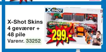 Harald Nyborg X-shot skins 4 geværer + 48 pile tilbud