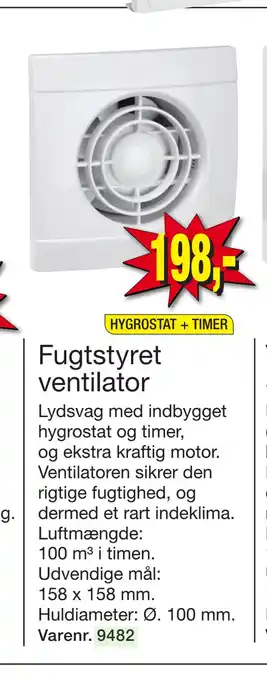 Harald Nyborg Fugtstyret ventilator tilbud