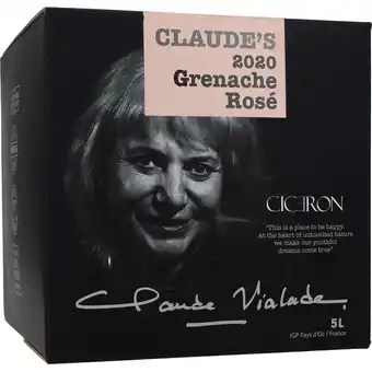 Netpris Claude’s 2020 grenache rosé 12.5% 5 ltr tilbud