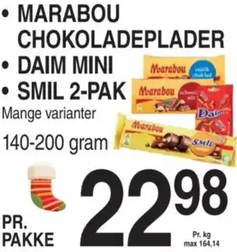 ABC Lavpris MARABOU CHOKOLADEPLADER tilbud