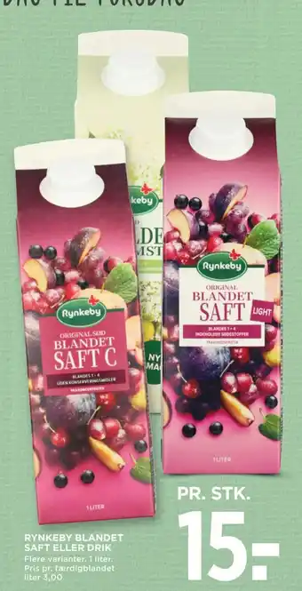 MENY RYNKEBY BLANDET SAFT ELLER DRIK tilbud