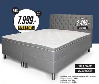 My Home Småland Real Kontinentalseng 180 x 210 cm tilbud