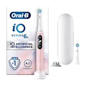 Power Oral-b io series 6s elektrisk tandbørste, pink sand tilbud