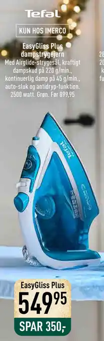 Imerco Easygliss plus dampstrygejern tilbud