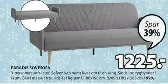 JYSK PARADIS SOVESOFA tilbud