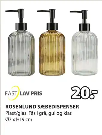 JYSK Rosenlund sæbedispenser tilbud