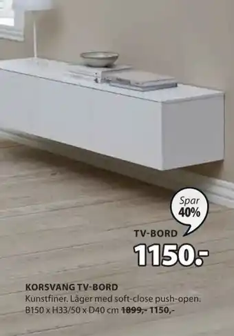 JYSK KORSVANG TV-BORD tilbud