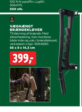 Væghængt brændekløver