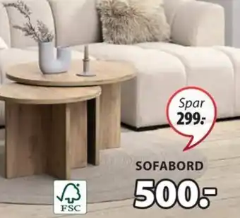 JYSK KALVEHAVE SOFABORD tilbud