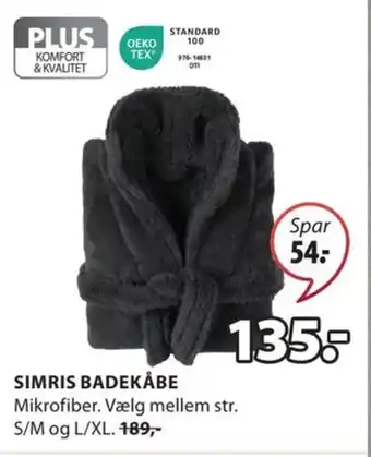JYSK SIMRIS BADEKÅBE tilbud