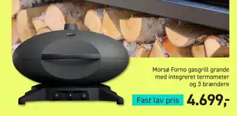 Johannes Fog Morsø forno gasgrill grande med integreret termometer og 3 brændere tilbud