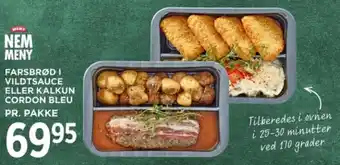 FARSBRØD I VILDTSAUCE ELLER KALKUN CORDON BLEU