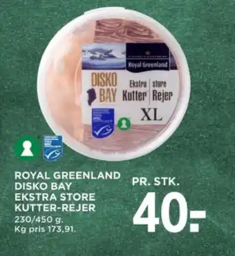 MENY ROYAL GREENLAND DISKO BAY EKSTRA STORE KUTTER-REJER tilbud