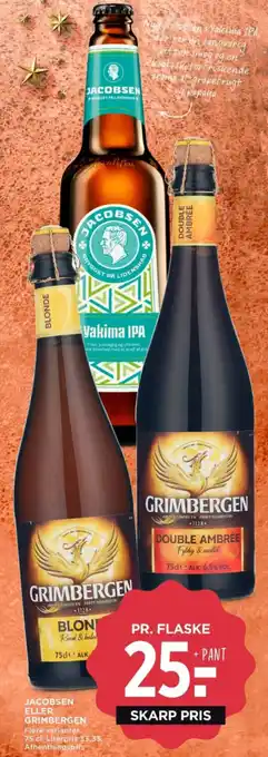 MENY JACOBSEN ELLER GRIMBERGEN tilbud