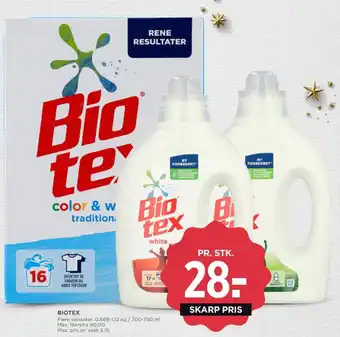 MENY BIOTEX tilbud