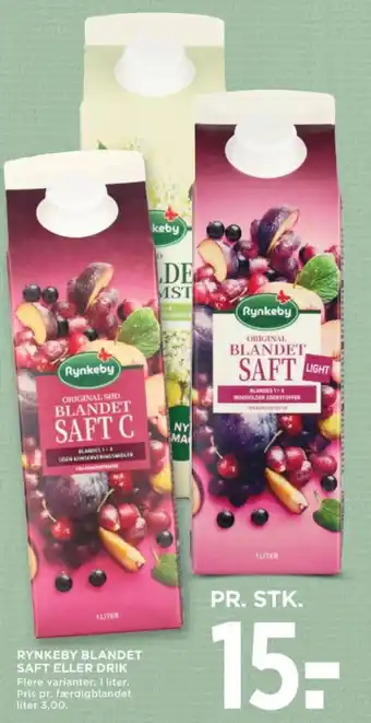 RYNKEBY BLANDET SAFT ELLER DRIK