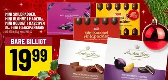 Løvbjerg MINI SKILDPADDER, MINI BLOMME I MADEIRA, MINI NOUGAT I MARCIPAN EL. MINI MARCIPANBRØD tilbud