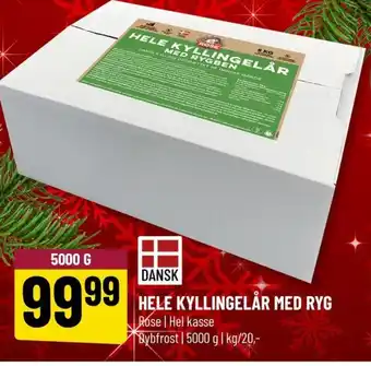 Løvbjerg HELE KYLLINGELÅR MED RYG tilbud