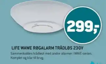 XL-BYG LIFE WAWE RØGALARM TRÅDLØS 230V tilbud