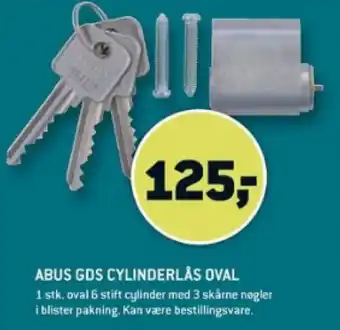 XL-BYG ABUS GDS CYLINDERLÅS OVAL tilbud